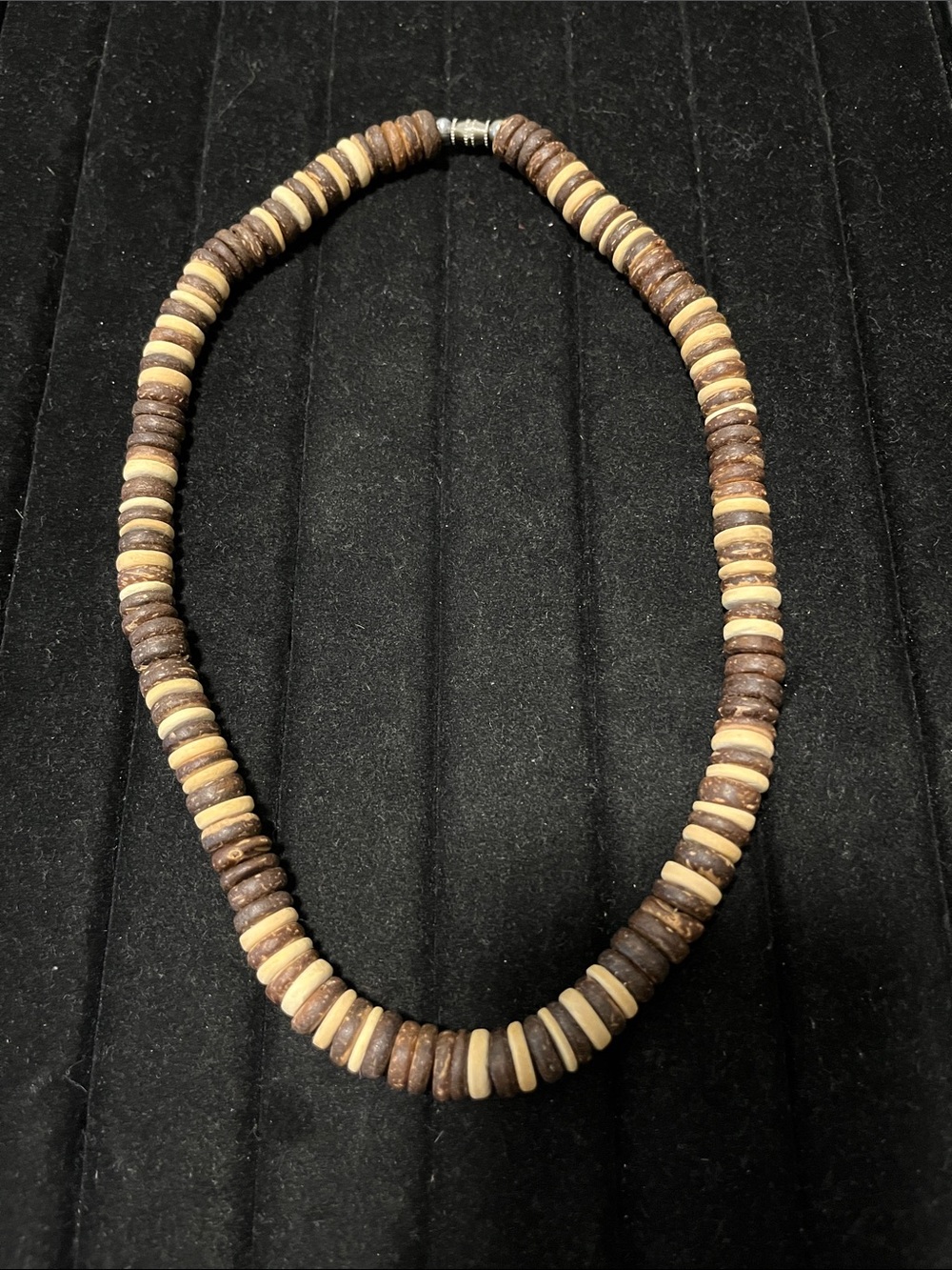 L👀K 3 for $10 Handcrafted Brown and Cream Beaded Necklace